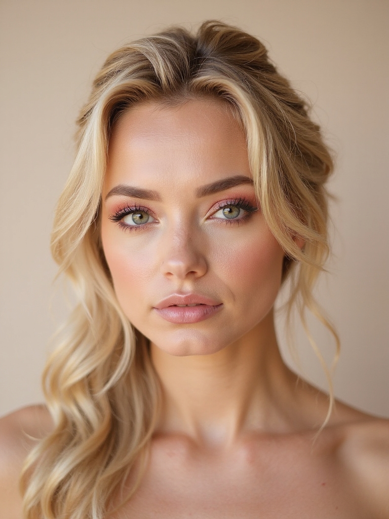 blush shades for blonde brides