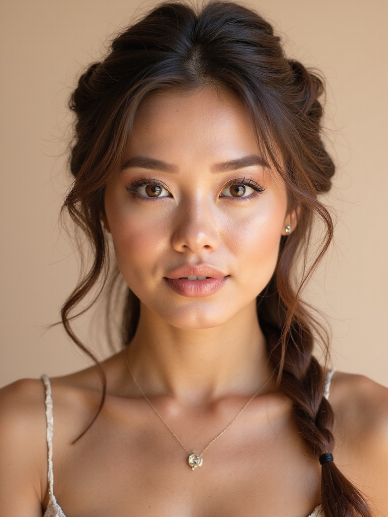 boho braid with flowers