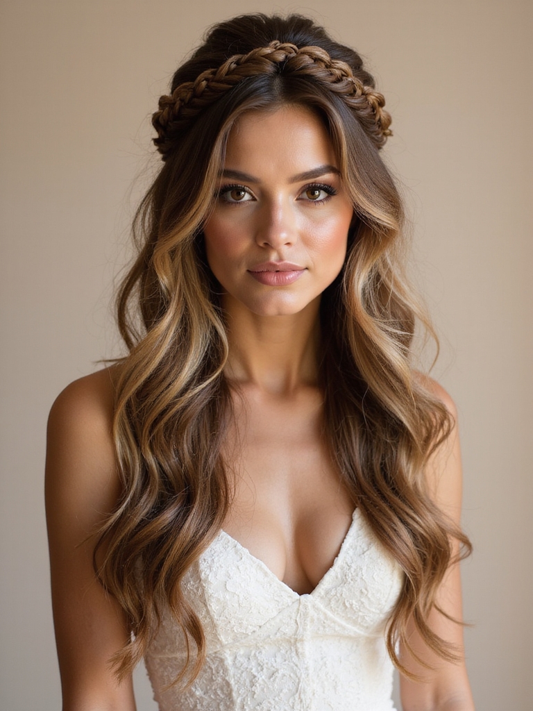 boho braided crown elegance