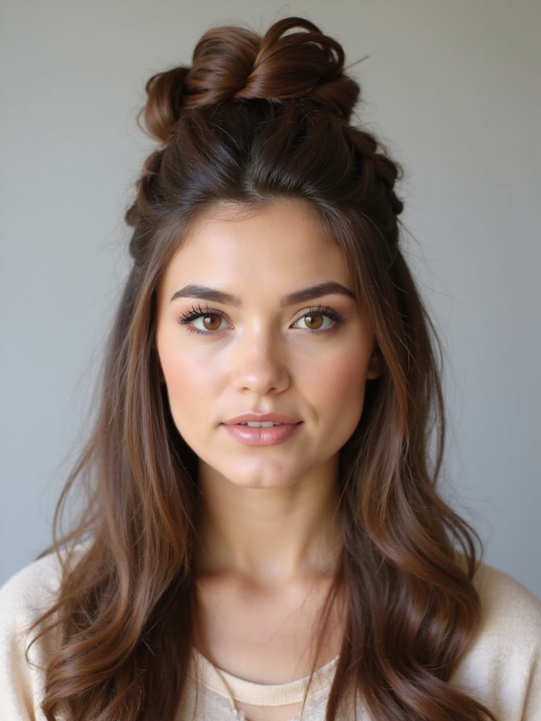 boho braided crown waves