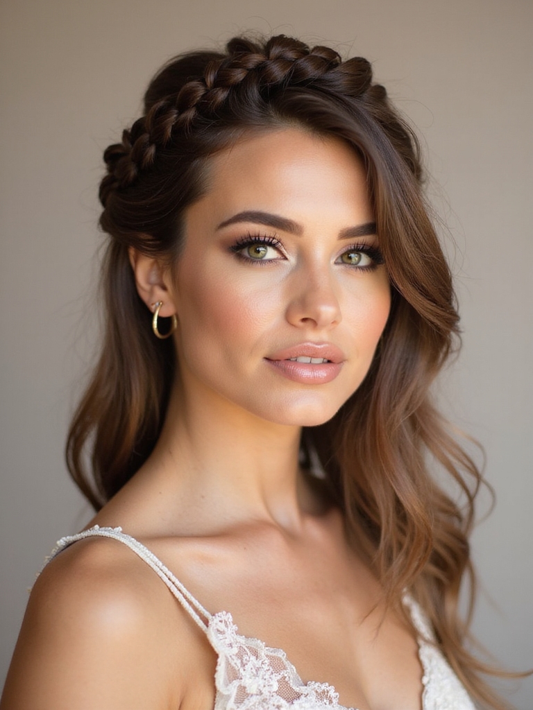boho braided wedding hairstyle