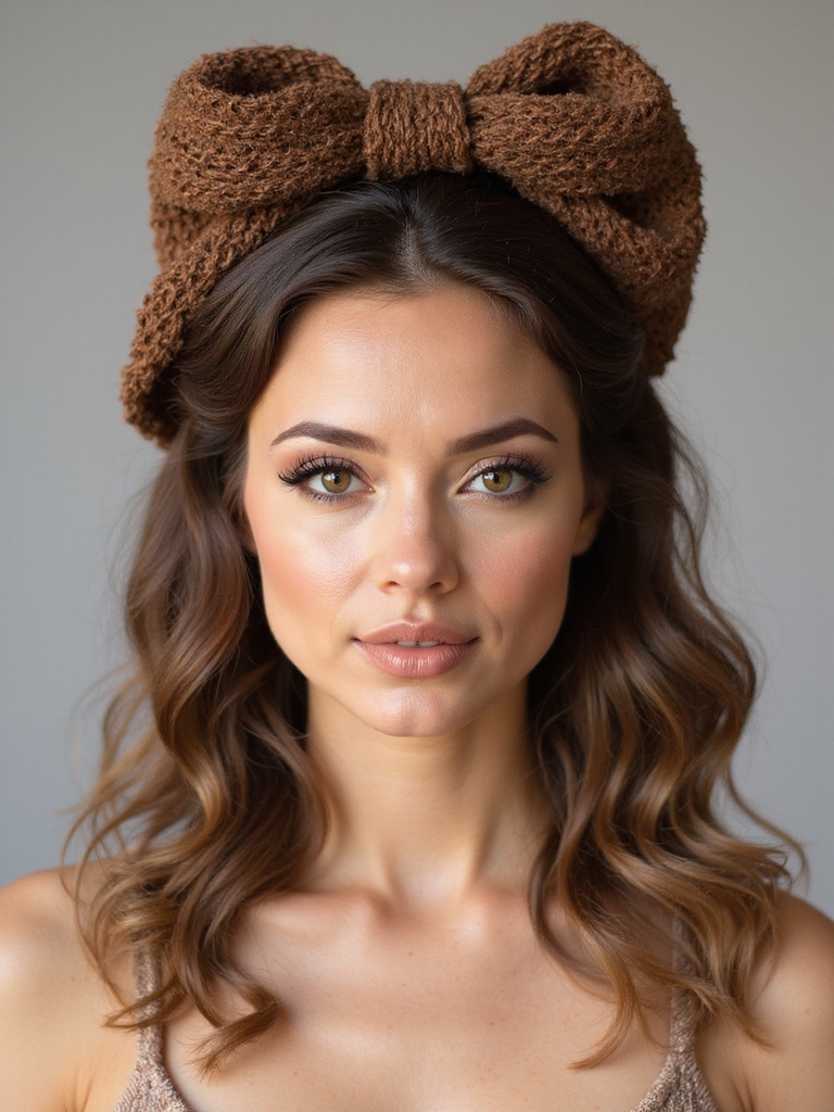 boho chic textured bow hairstyle
