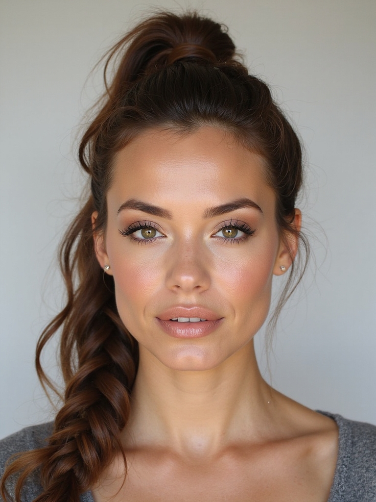 boho fishtail braid ponytail