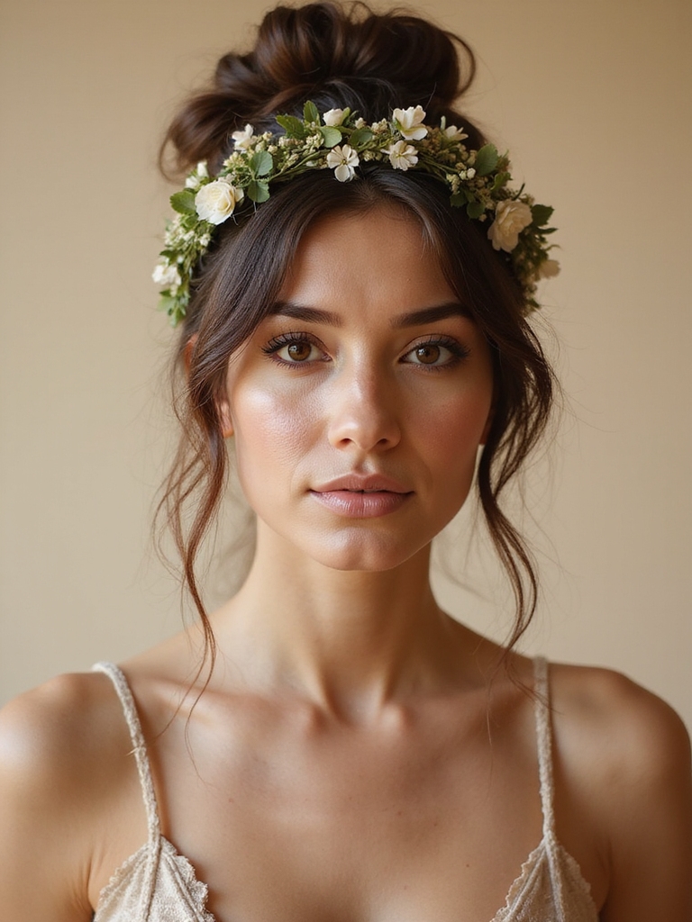 boho floral crown elegance