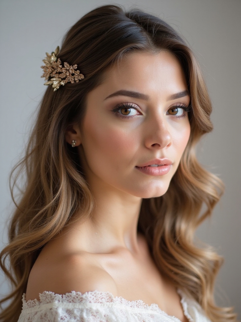 boho romantic wedding hairstyle