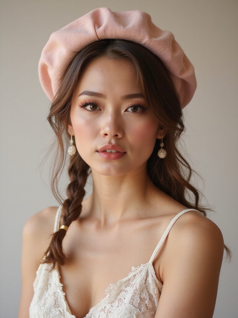 boho veil and braids