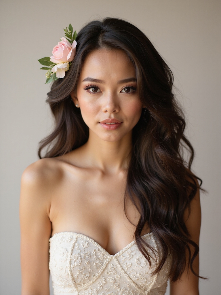 boho waves with florals