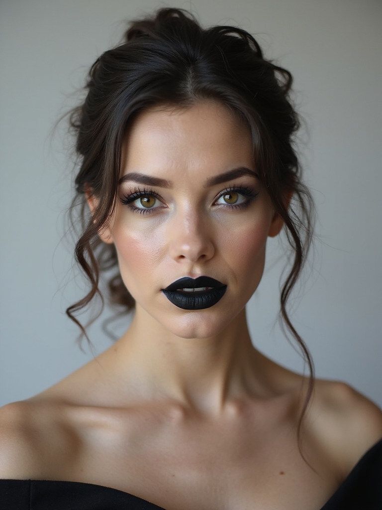 bold black lipstick tips