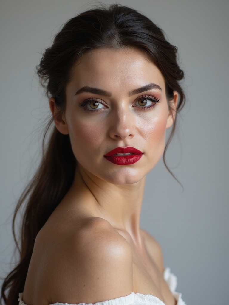 bold blood red lips makeup