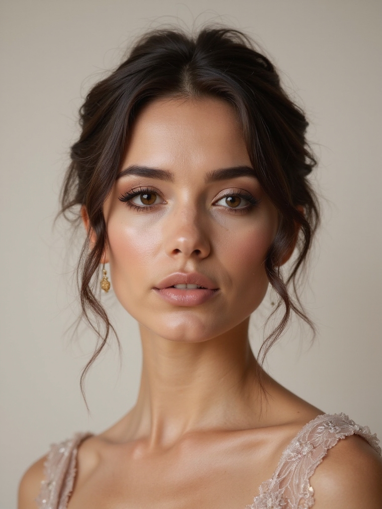 bold bridesmaid smokey eyes