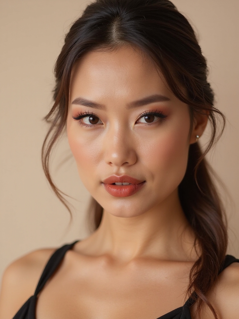bold engagement party makeup
