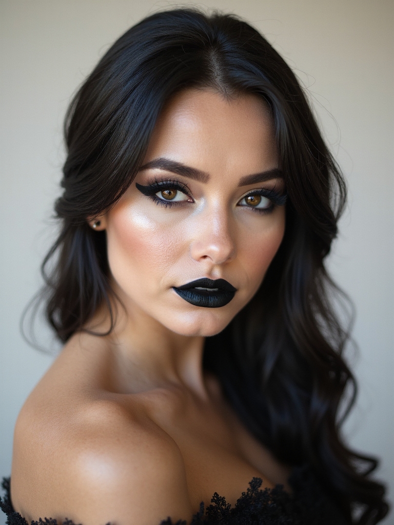 bold eyeliner haunting elegance