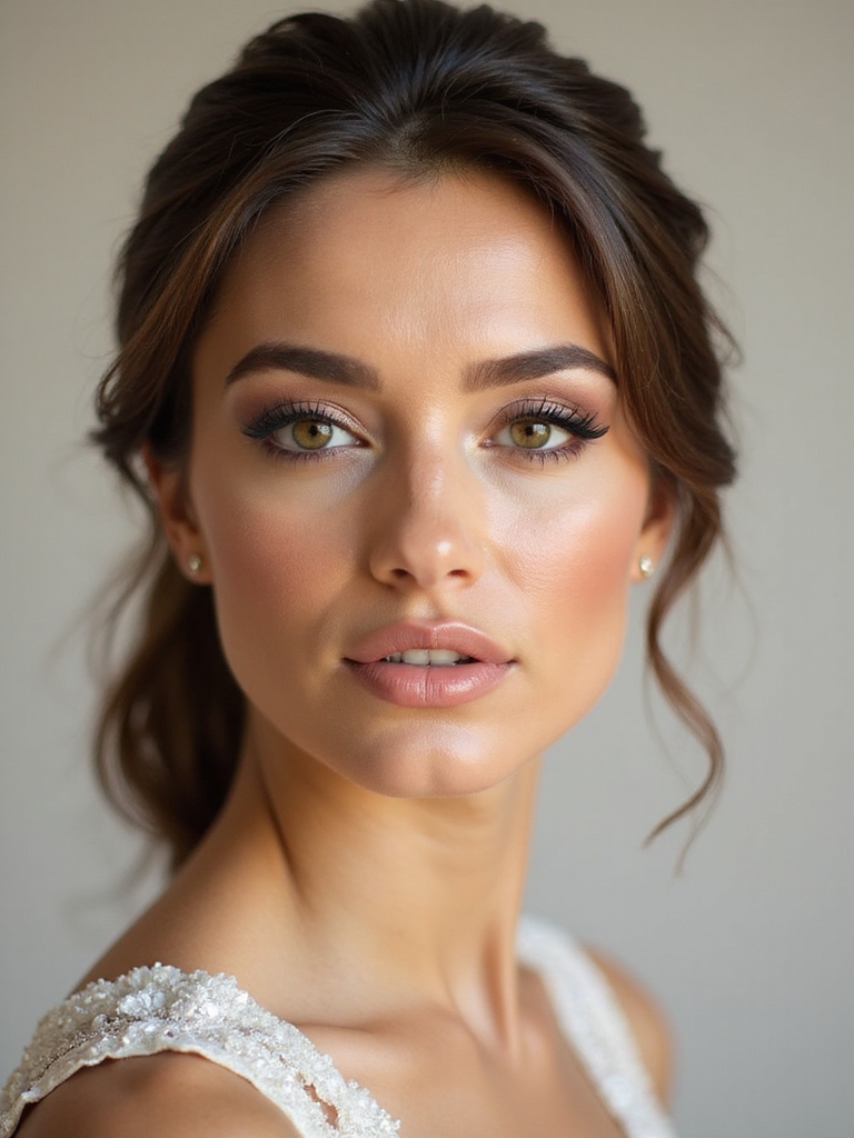 bold glamorous bridal makeup