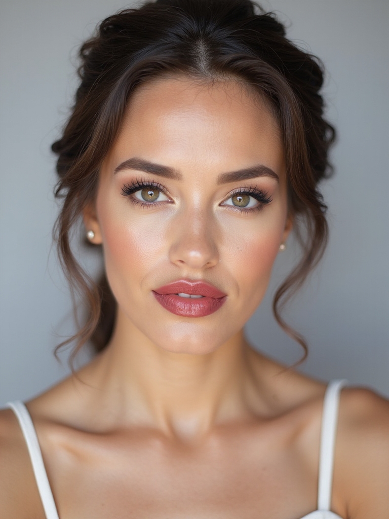bold lips for bridesmaids