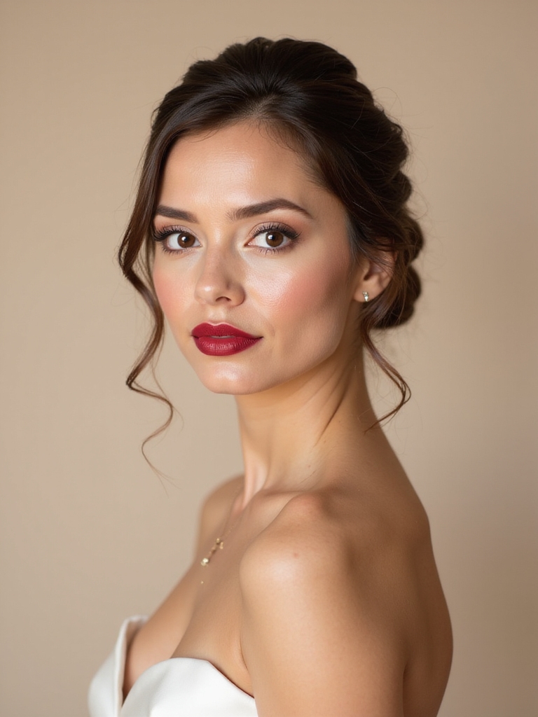 bold lips for bridesmaids