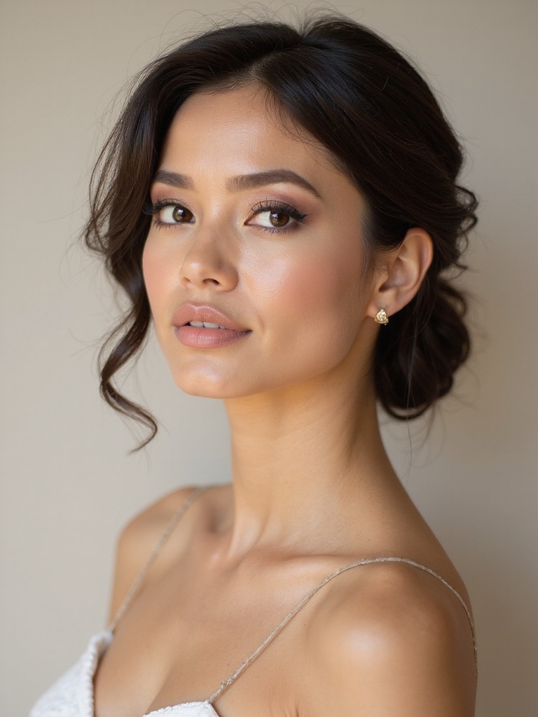 bold lips glowing skin