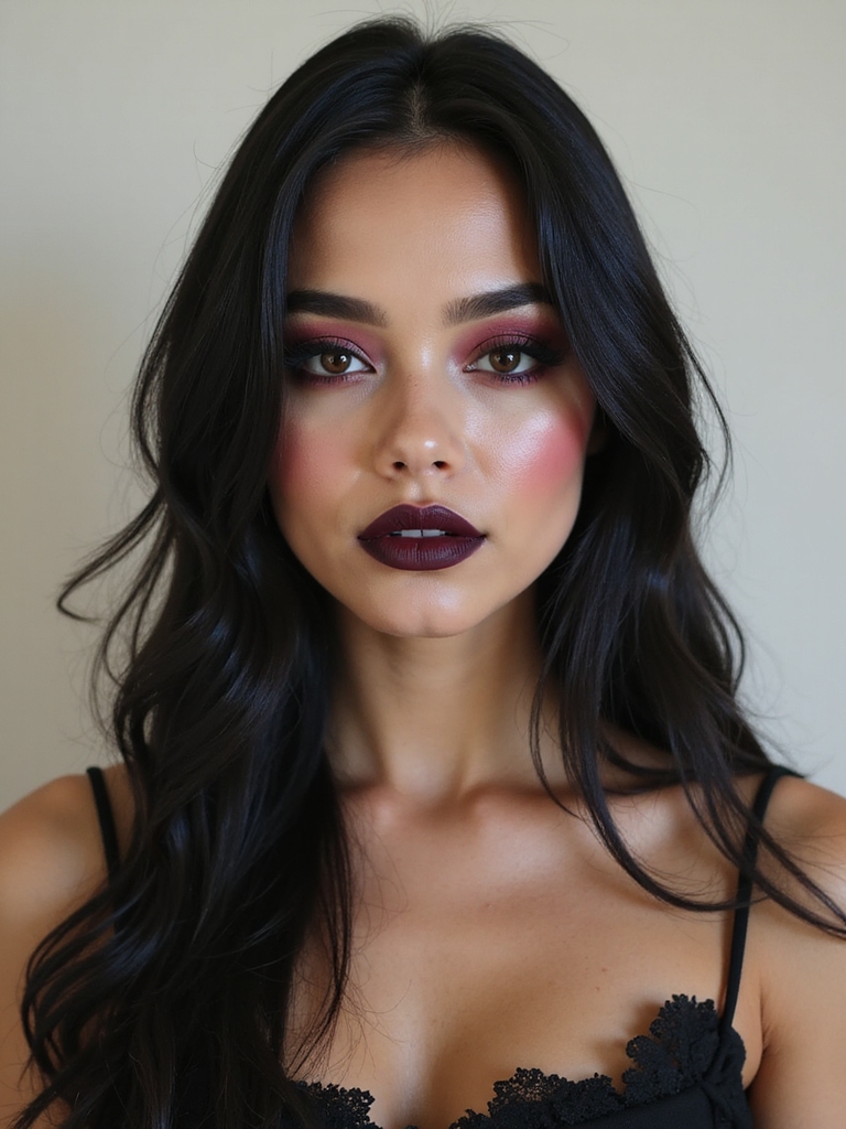 bold lips gothic glam