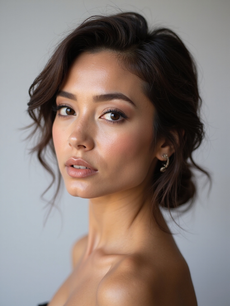 bold makeup for engagement