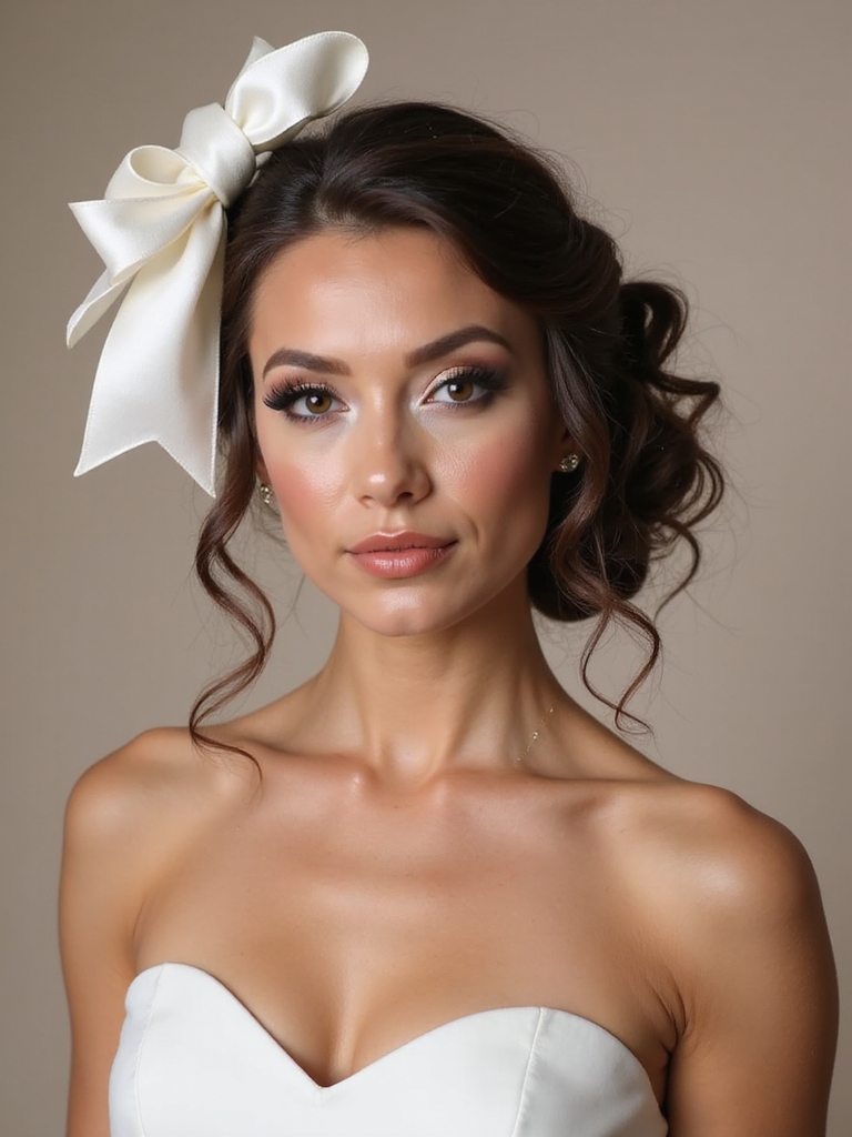 bold oversized bow hairstyle