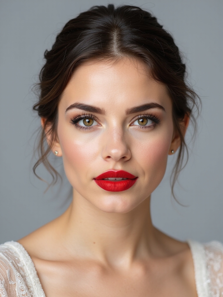 bold red lip elegance