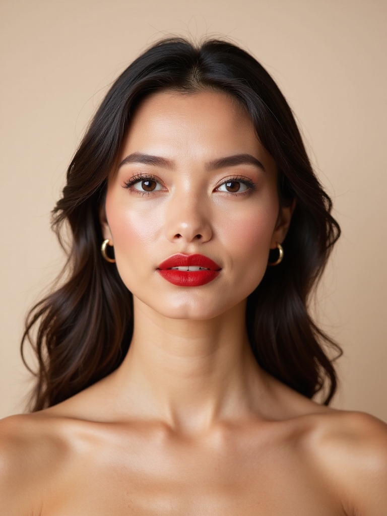 bold red lip elegance