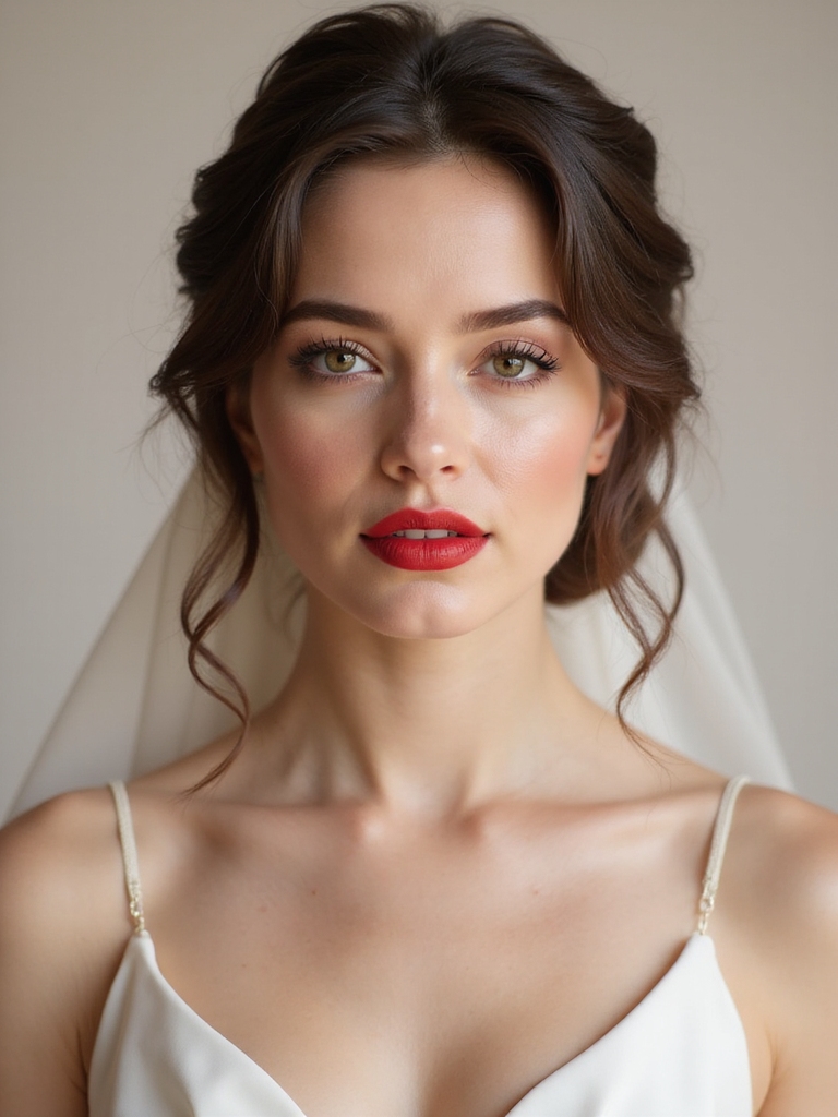bold red lips elegance