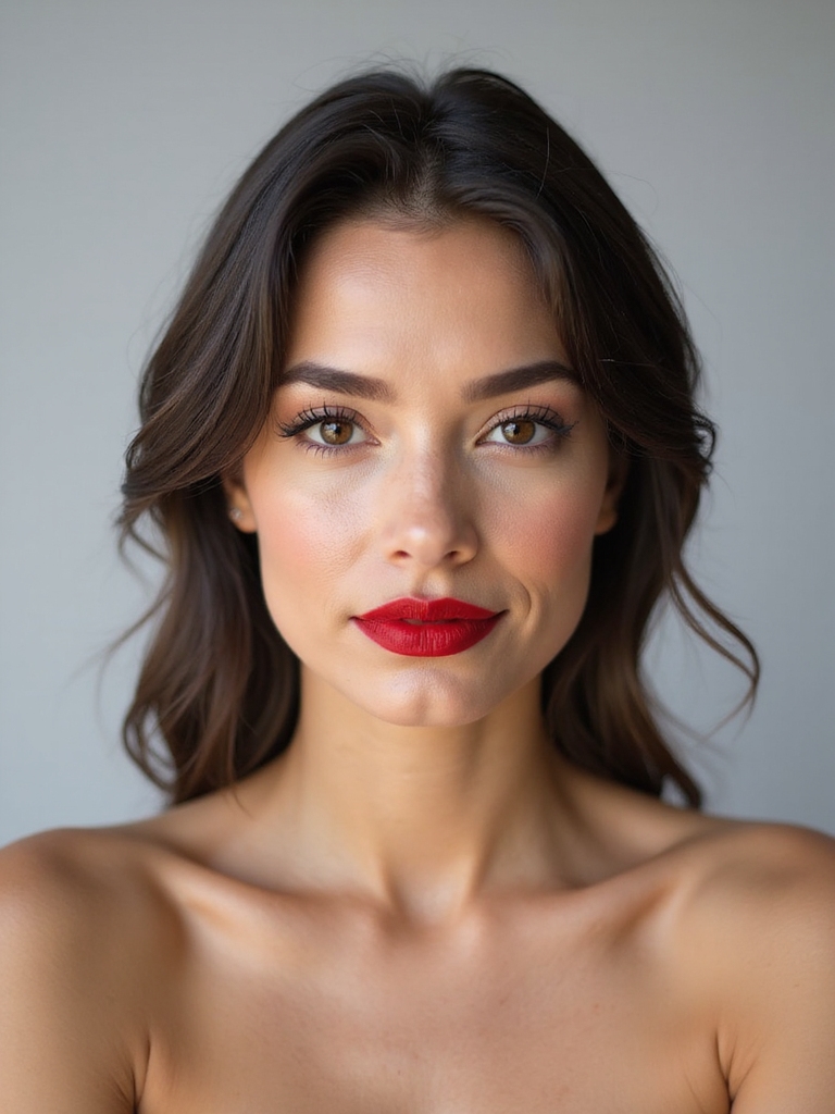 bold red lips elegance