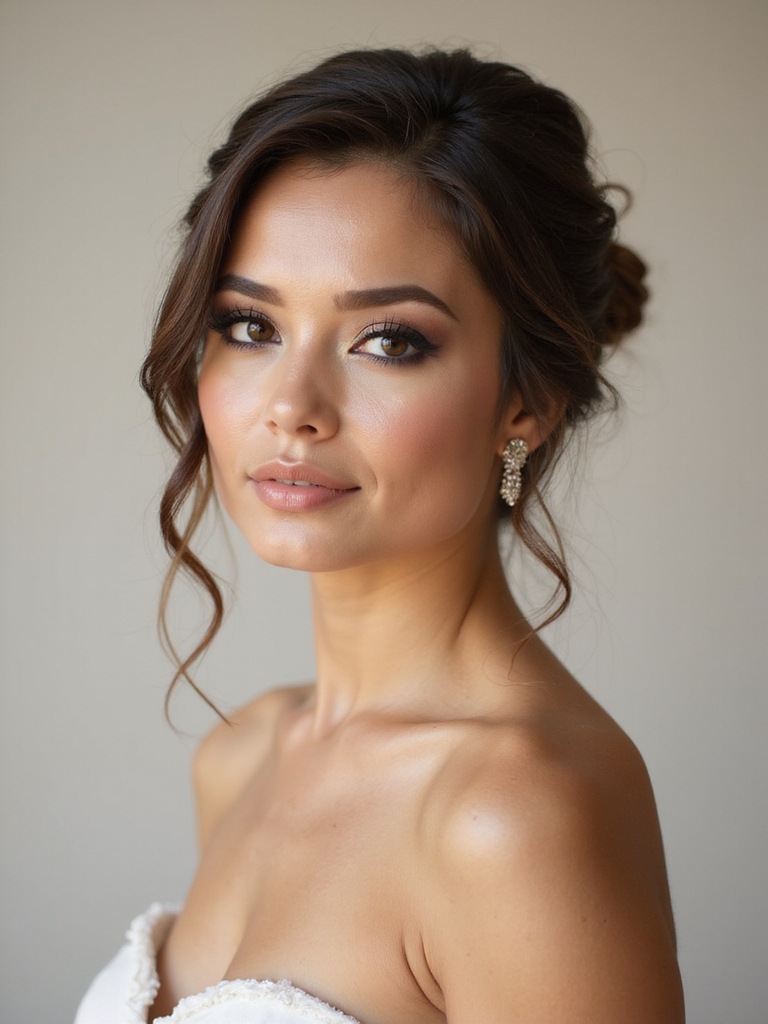 bold smokey wedding eyes