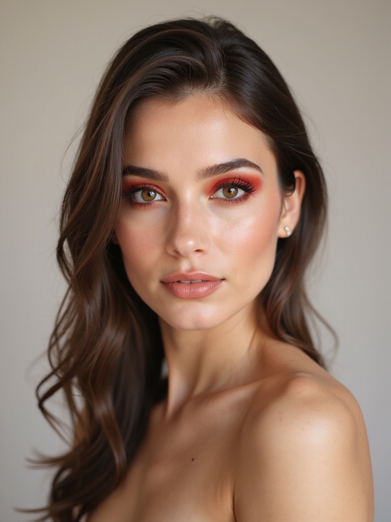 bold smoky red eyes