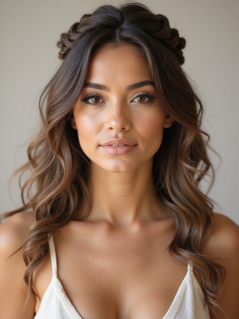 braided crown boho elegance