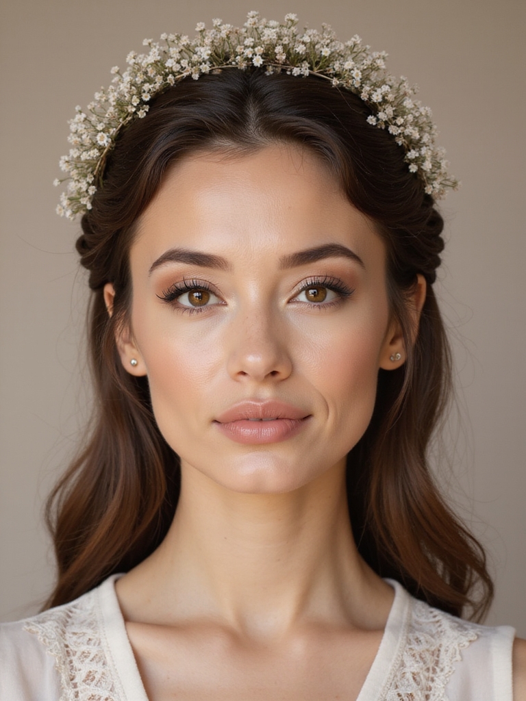 braided crown with florals