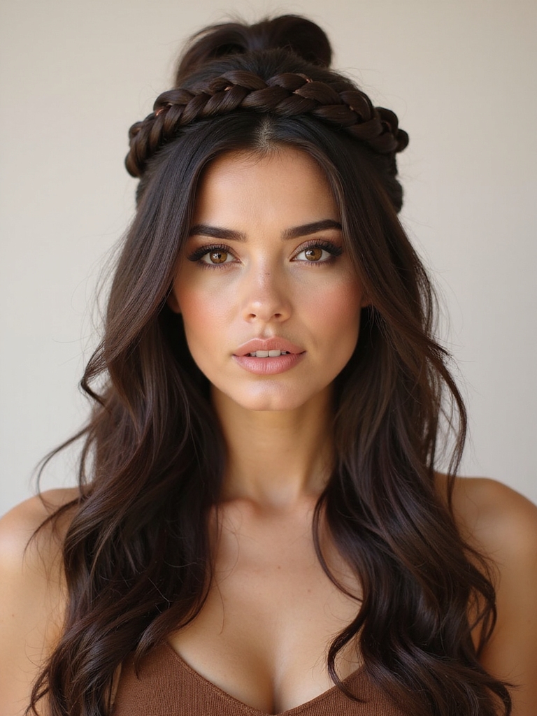 braided floral rustic elegance