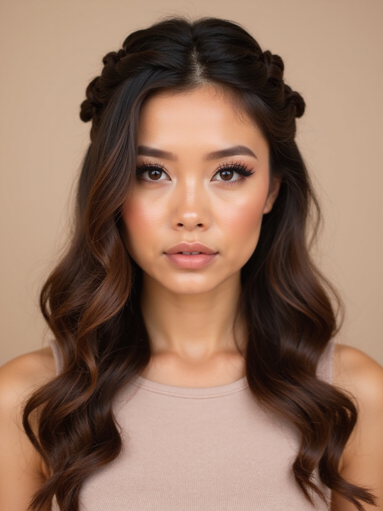 braided half up hairstyle elegance