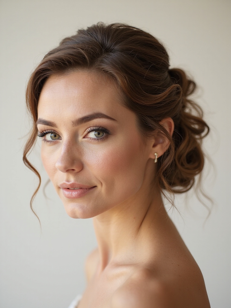 bridal waves with flowers