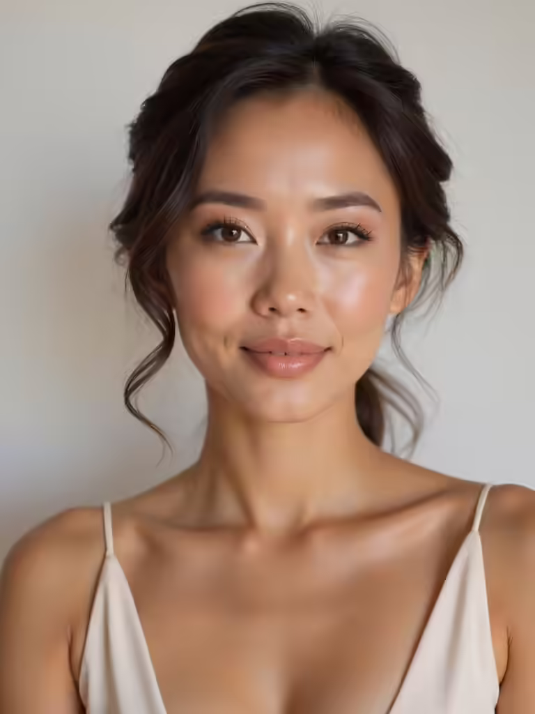bridesmaid makeup for round faces