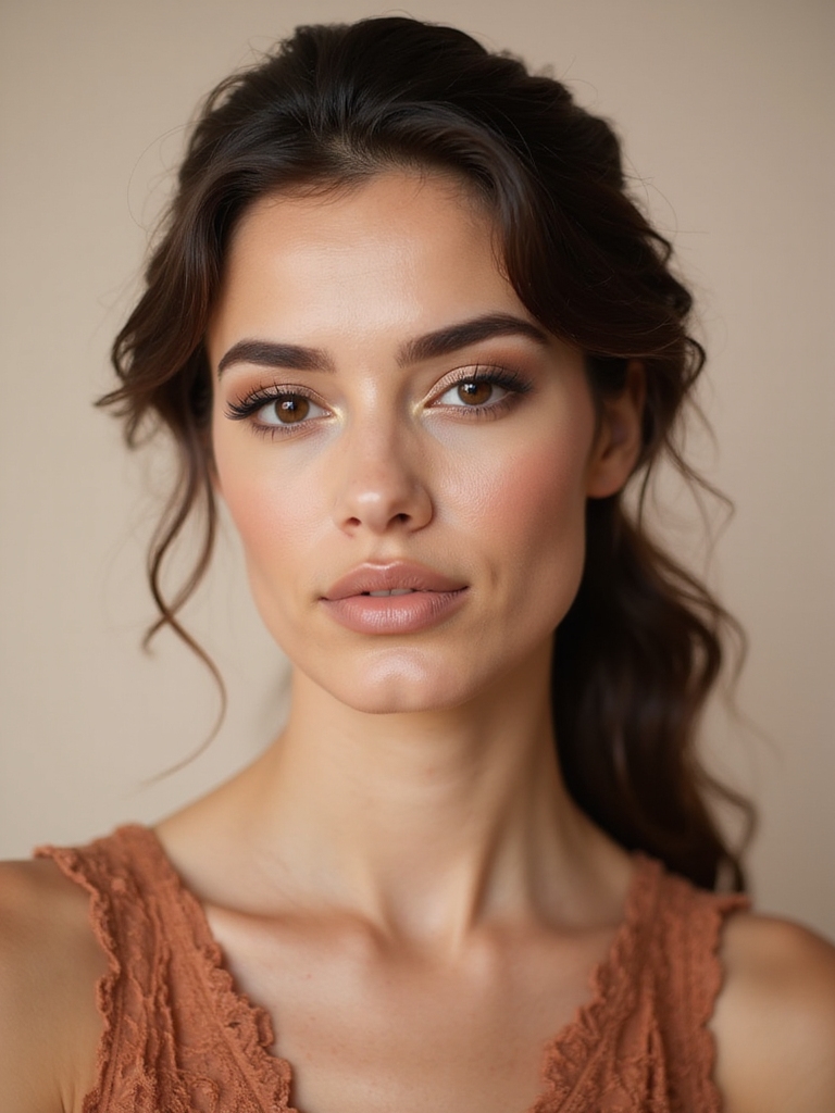 bronze makeup enhances elegance