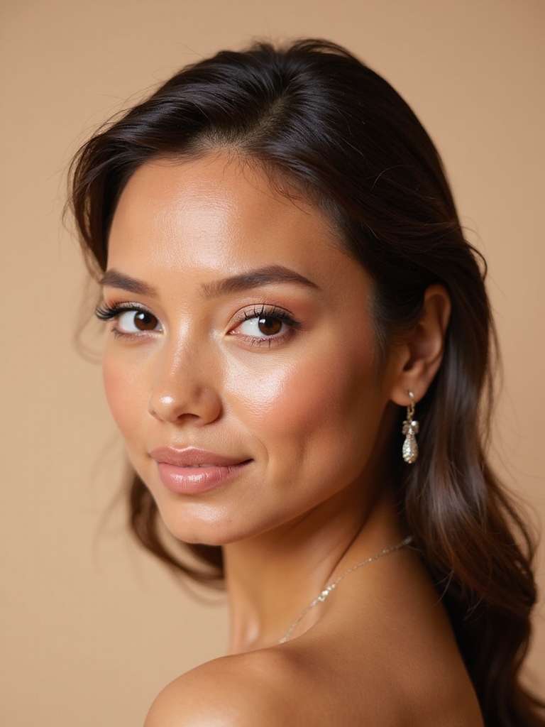 bronzy glowy wedding makeup