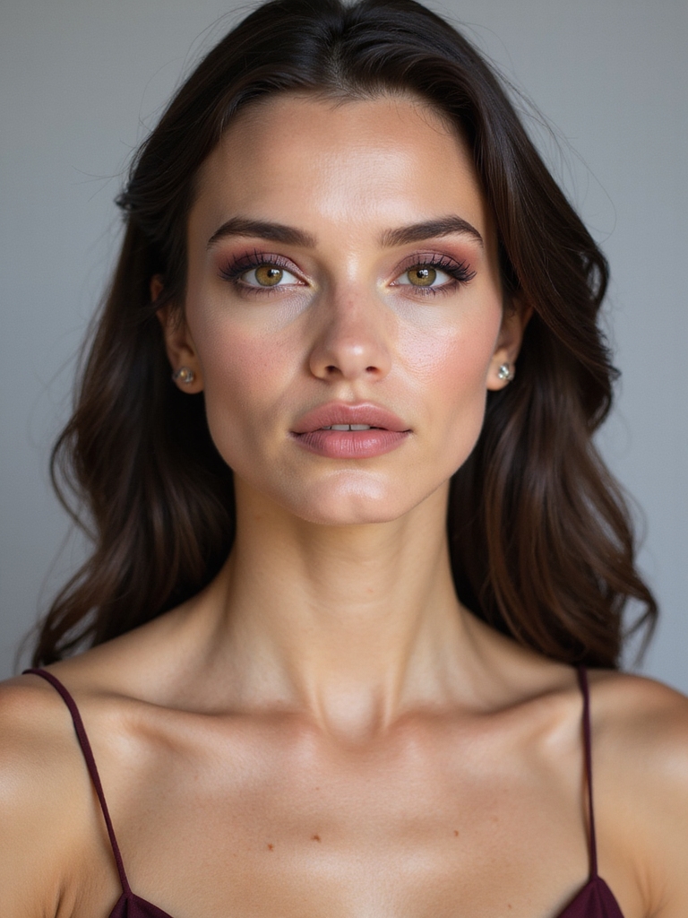 burgundy enhances hazel eyes