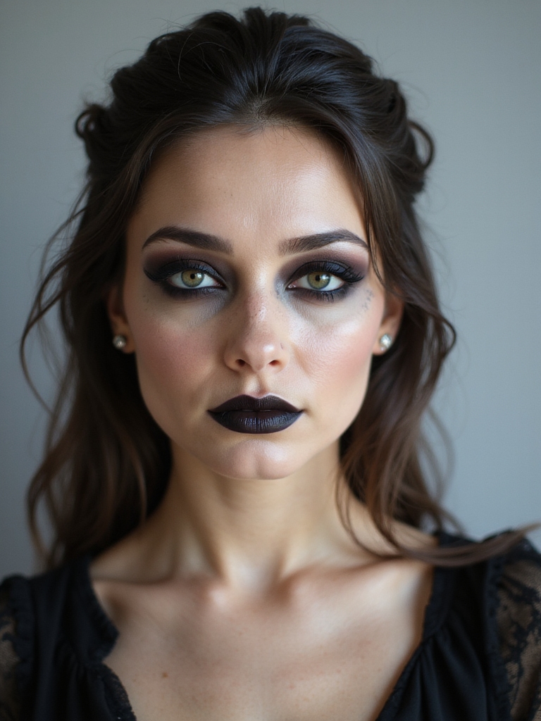 cemetery bride smoky eyes