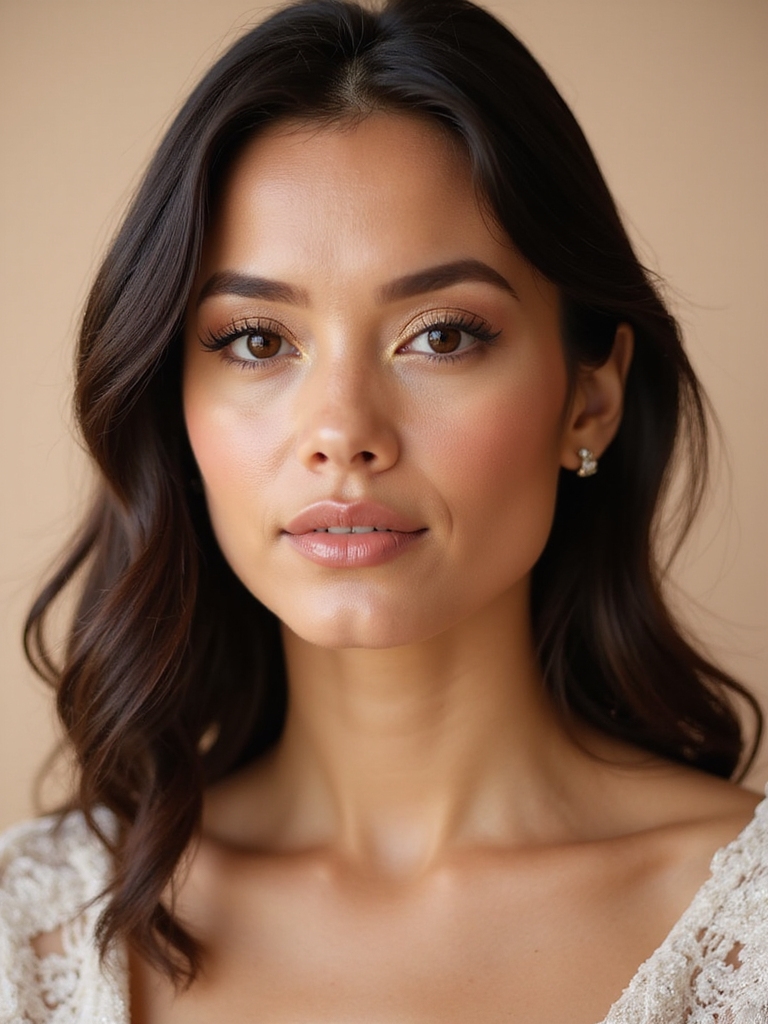 champagne gold bridal shimmer