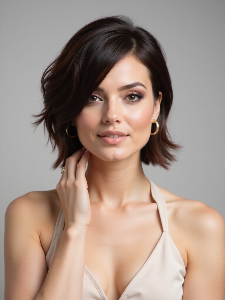 chic asymmetrical bob elegance