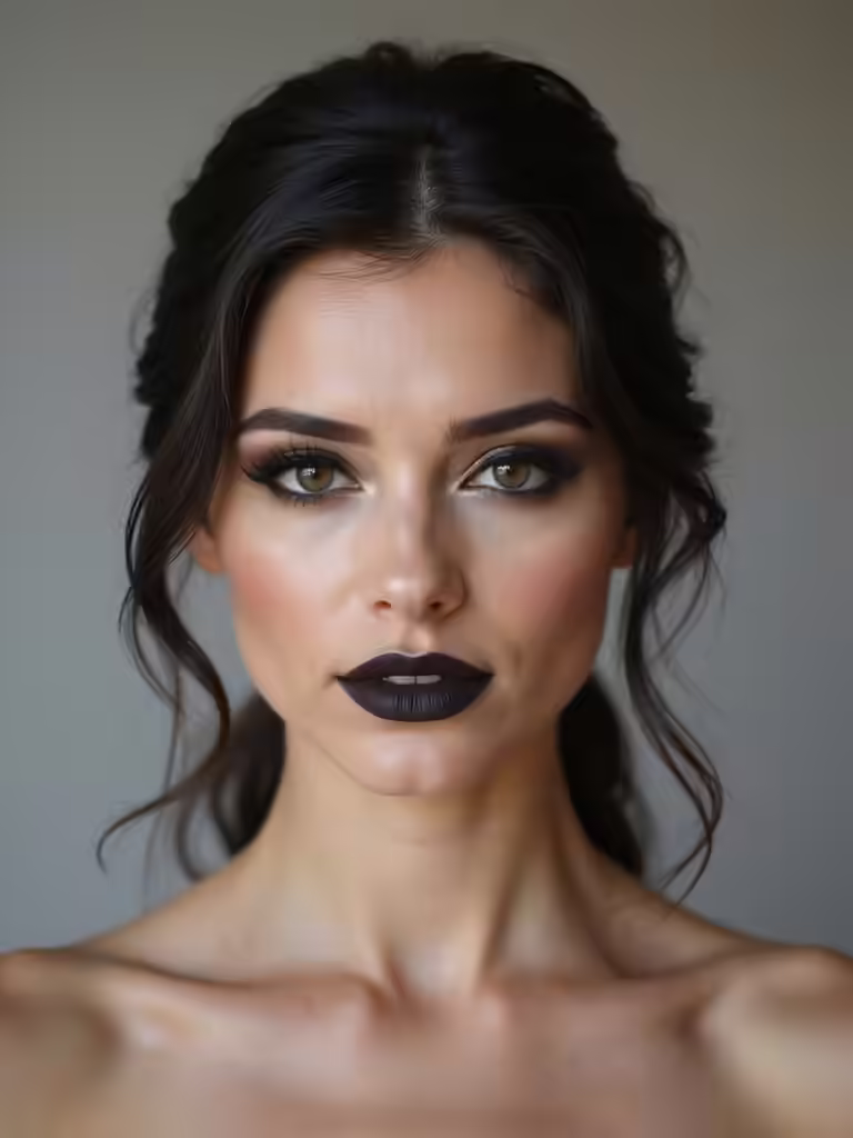 chic gothic bridal makeup