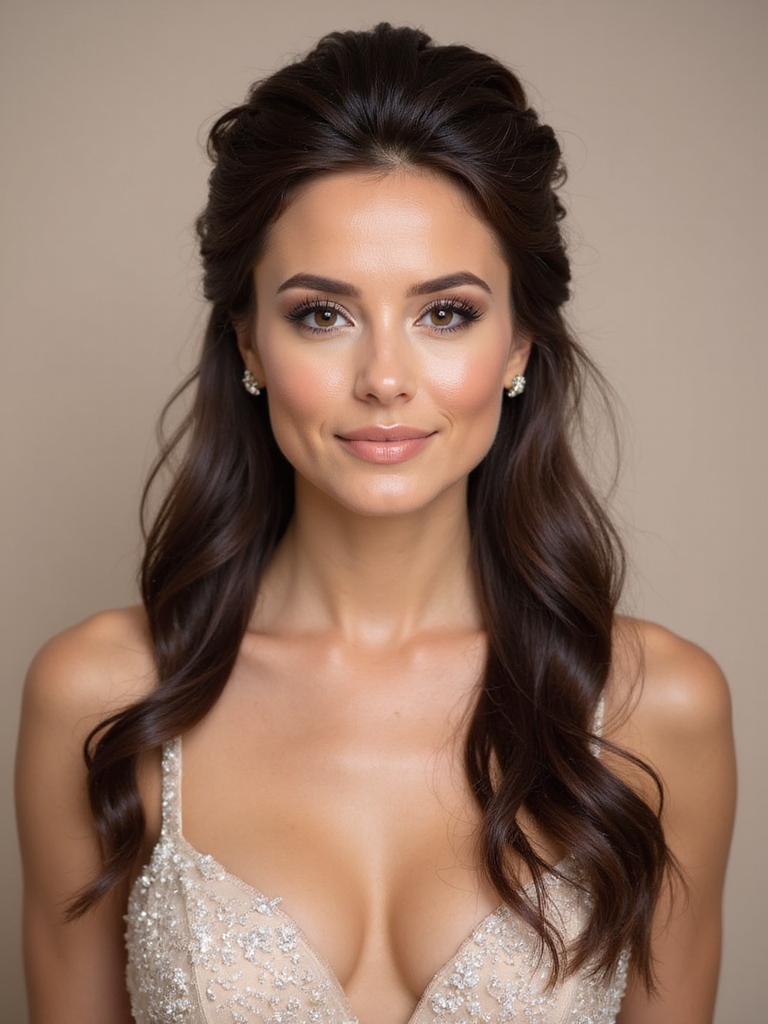 chic half up half down hairstyles