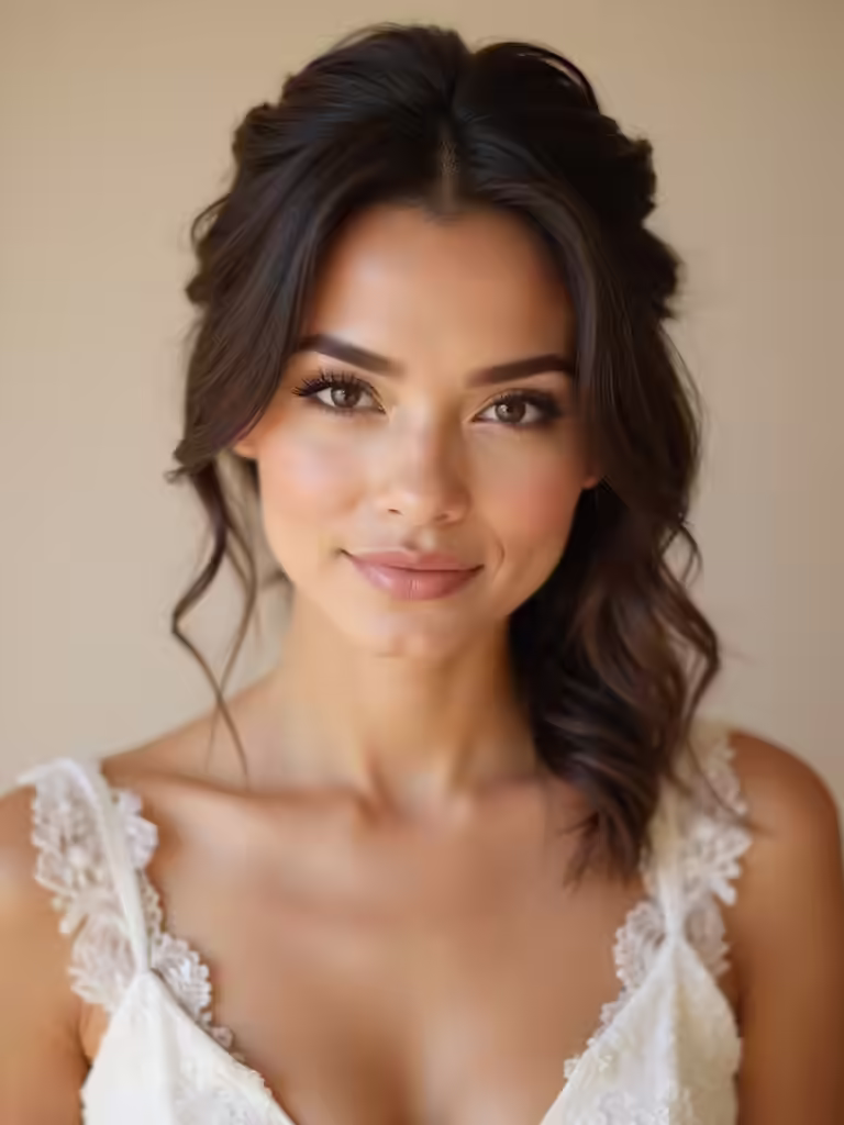 chic half up wedding hairstyles