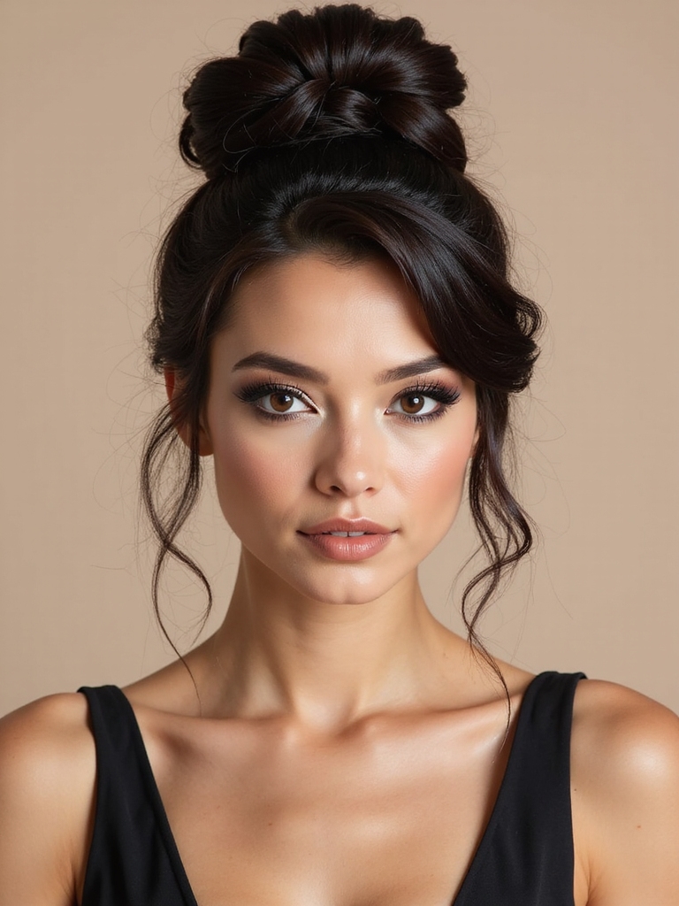 chic knotted half bun