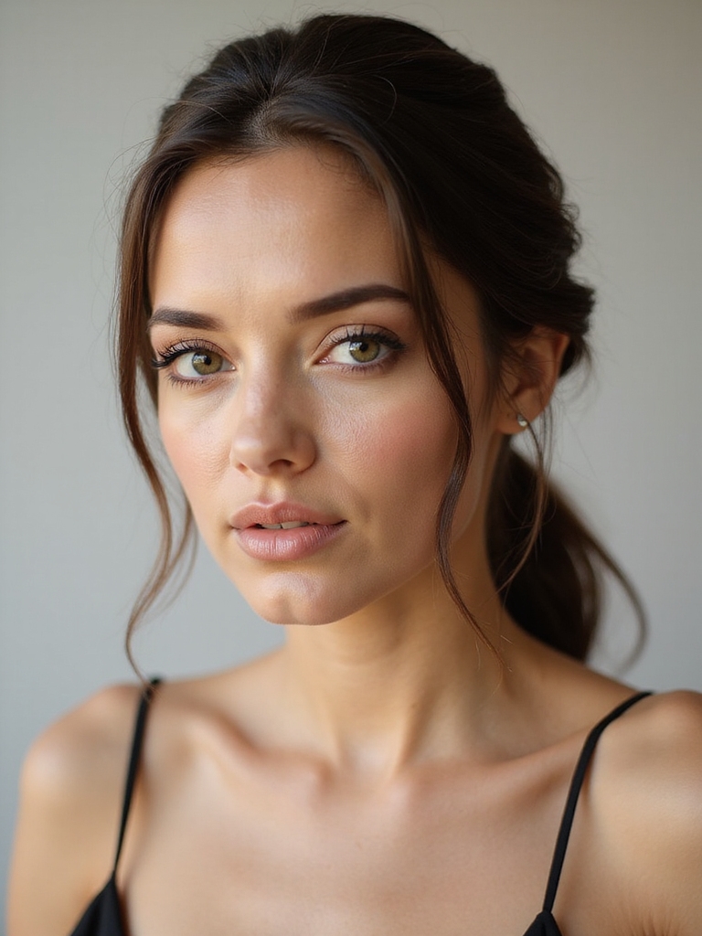 chic low side swept ponytail