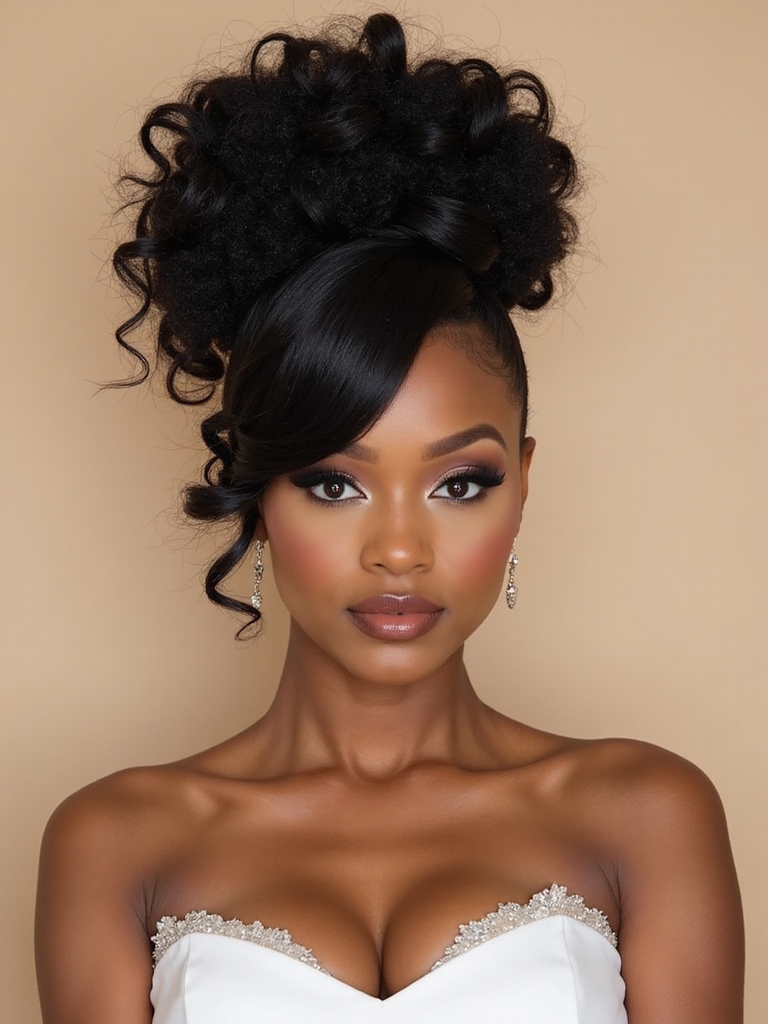 chic pineapple updo elegance