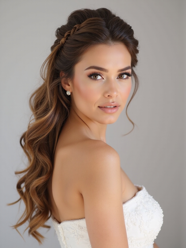 classic braided bridal bun