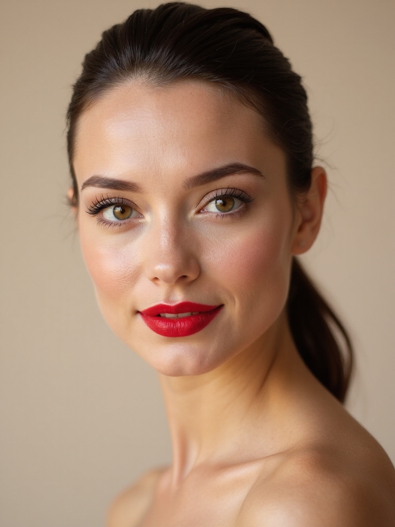 classic red lips elegance