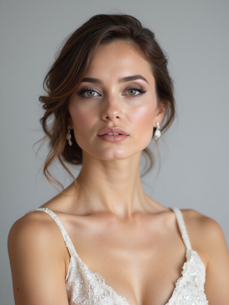 cool toned bridal eye makeup